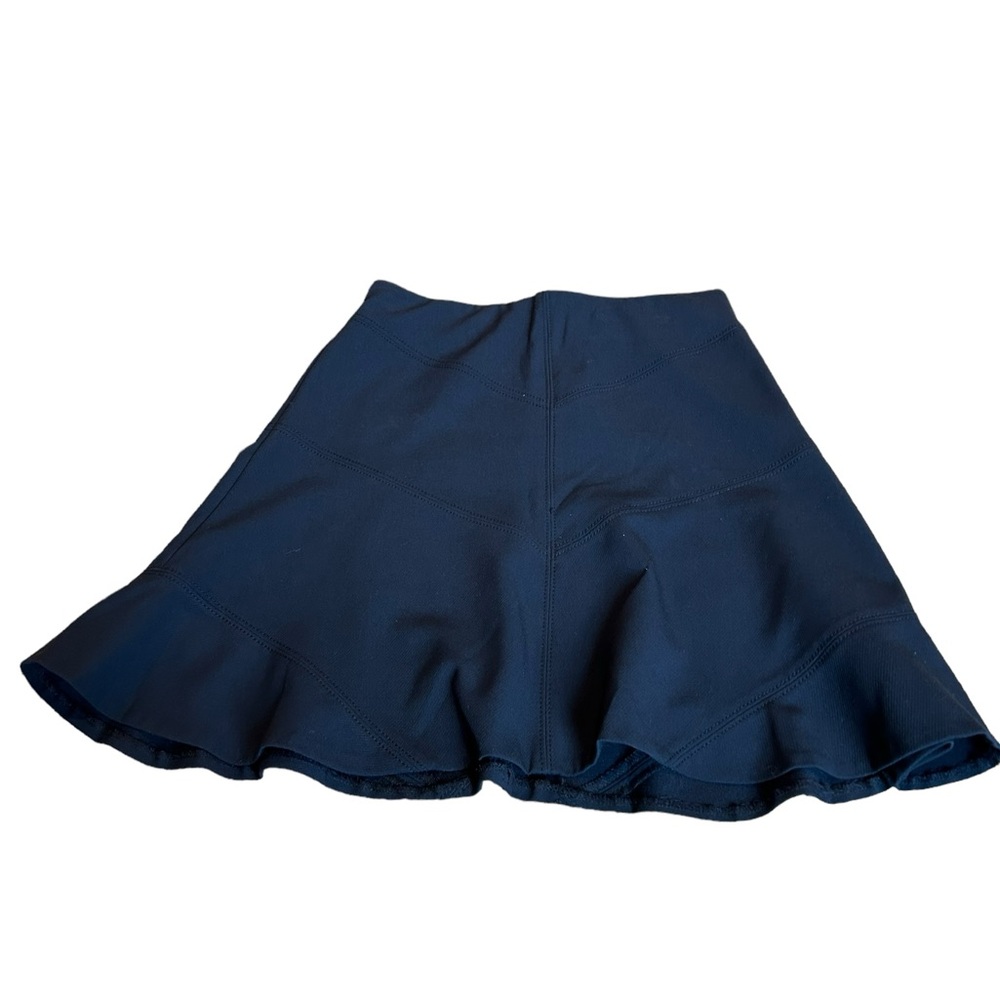 LOFT navy flared mini skirt